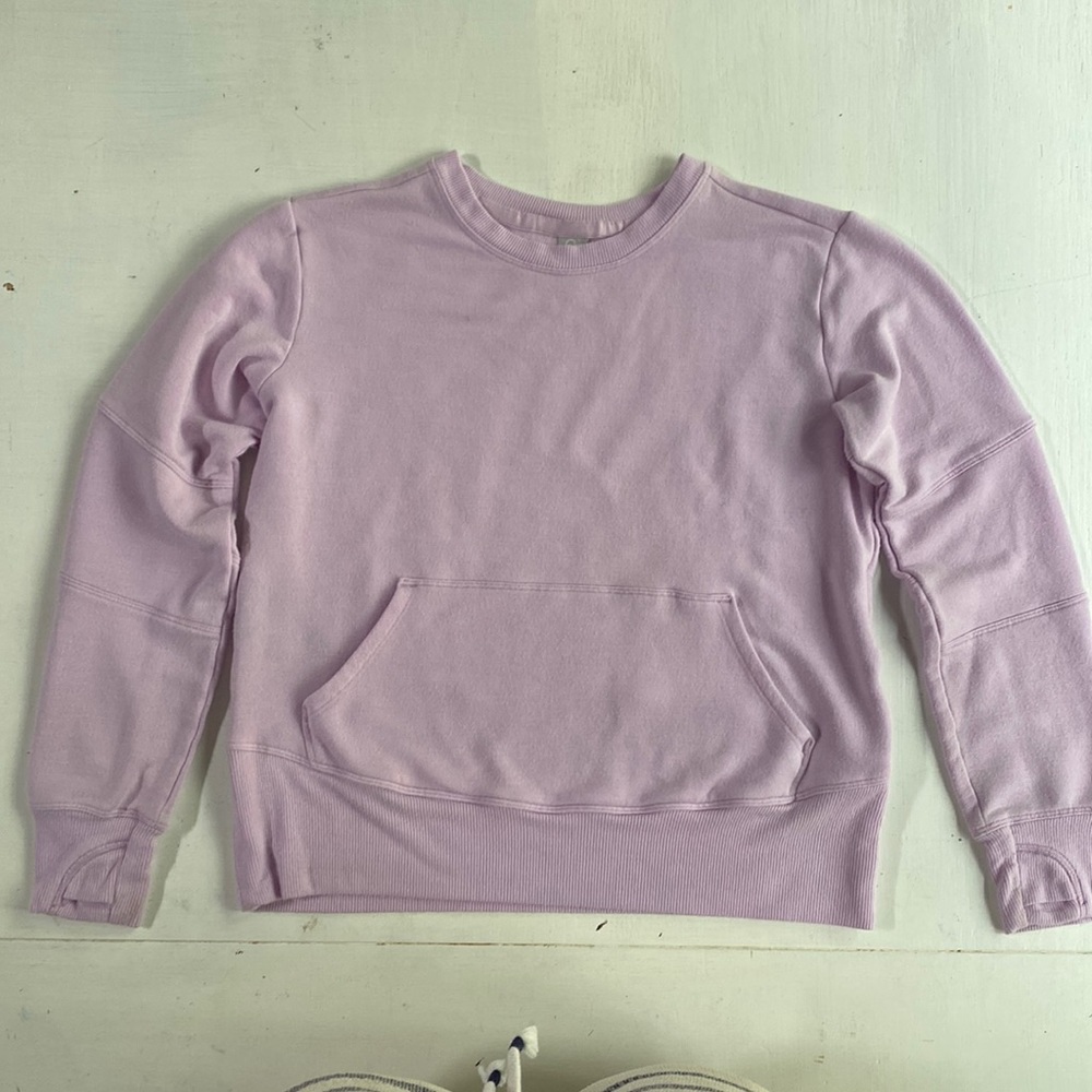 Athleta Girl L/12 lightweight Lilac sweatshirt